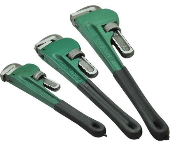 Buy cheap KM heavy duty American type dipped handle pipe wrench from wholesalers