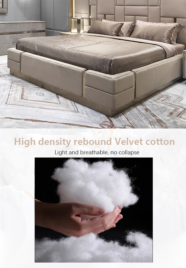 ROHS Hotel King Size Upholstered Bed Bedroom Furniture Sets