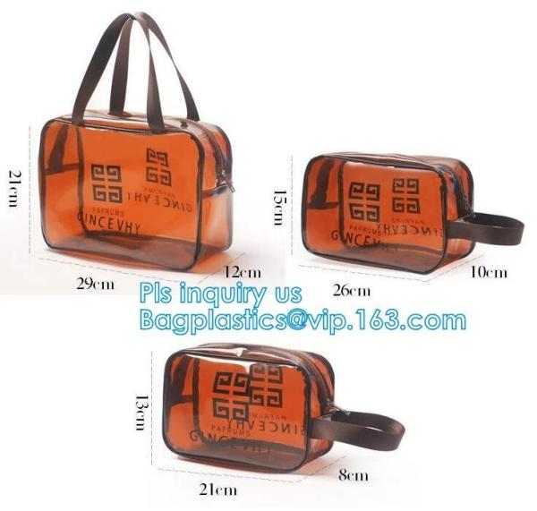 Buy cheap PVC multi function cosmetic case, PVC Transparent Women Travel Costmetic Bag Fashion Portable Trunk Zipper Makeup Organi from wholesalers