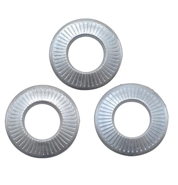 Buy cheap NF E 25-511 Conical Knurled Spring Washers Symbol CS Alloy Steel 65Mn Zinc Plating from wholesalers