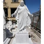 BLVE White Stone Carving Religious Jesus Statue Life Size Christ The Redeemer