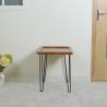 Buy cheap Nordic Iron Stand Finger Joint 55.7cm Teak Solid Wood Coffee Tables from wholesalers