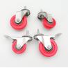 Buy cheap 3 4 5inch Industry Wheel Barrow Wheels Double Bearing Red Plastic Wheel Caster for Indoor from wholesalers