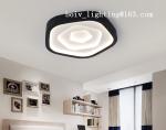 Indoor Iron Acrylic LED Ceiling Mount Light For Living Room Gold Black Color