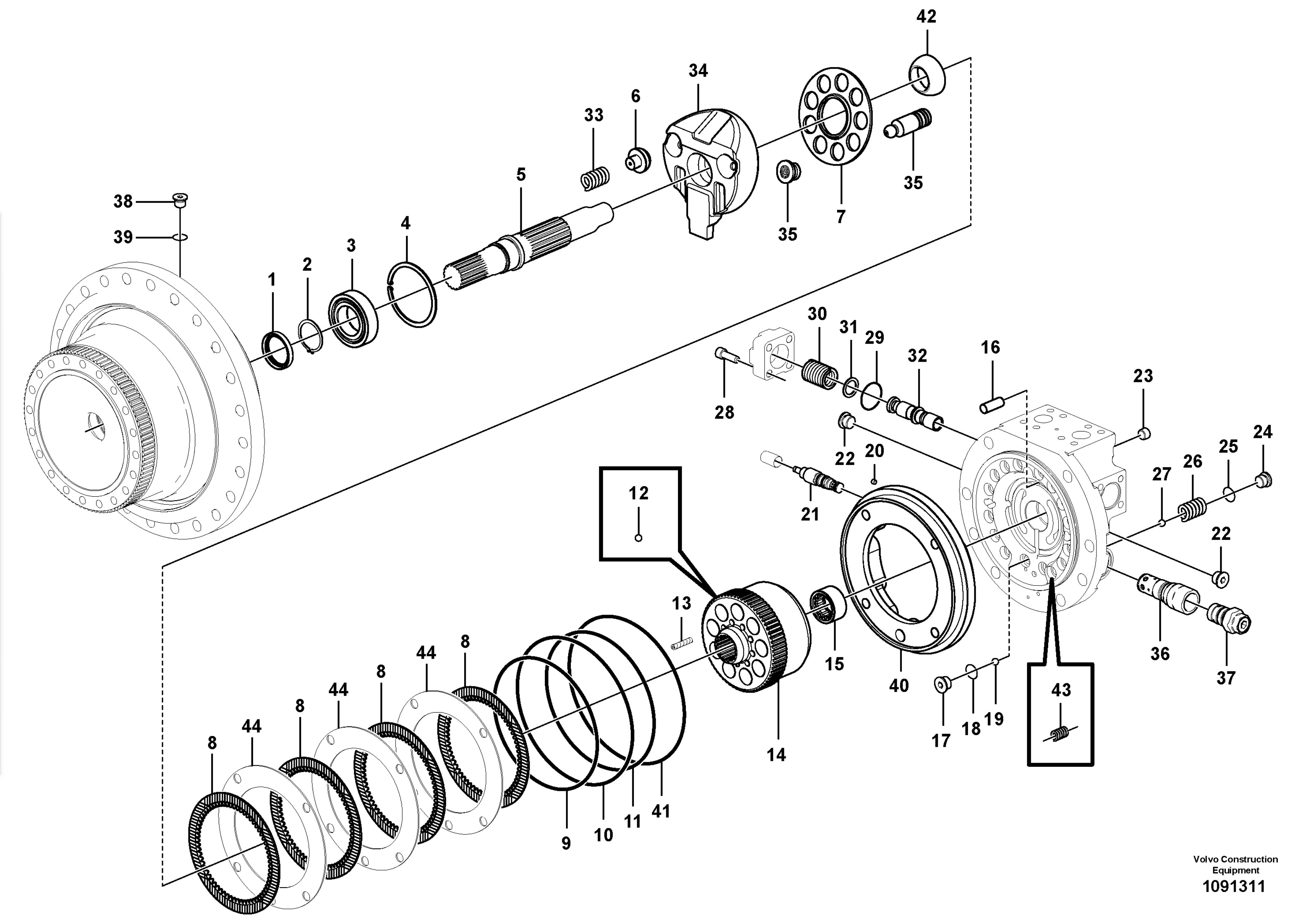 EC480 Vol-vo Excavator Final Drive Assy VOE 14727995 14593321