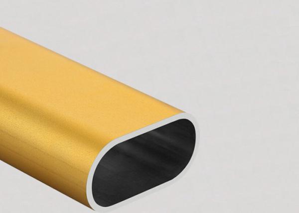 Buy cheap Colorful Flat Oval Aluminum Tubing 6061 Preciously Cutting Deep Process from wholesalers