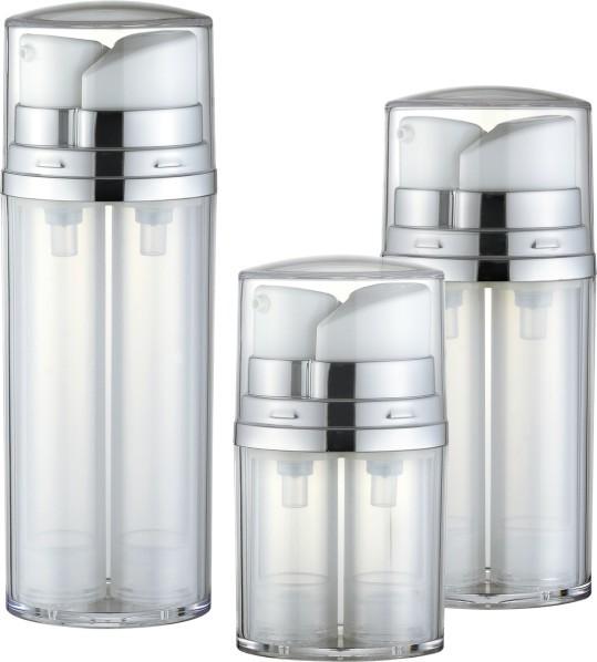 Buy cheap Press Down Double Barrelled Airless Bottle Face Care Cream Personal Care from wholesalers