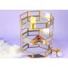 Buy cheap Glass artifact three-layer octagonal cosmetic shelving box storage Bedroom desktop jewelry storage box from wholesalers