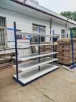 Steel Metal Grid Display Rack For Supermarket Shop Exhibit Net Mesh Shelf