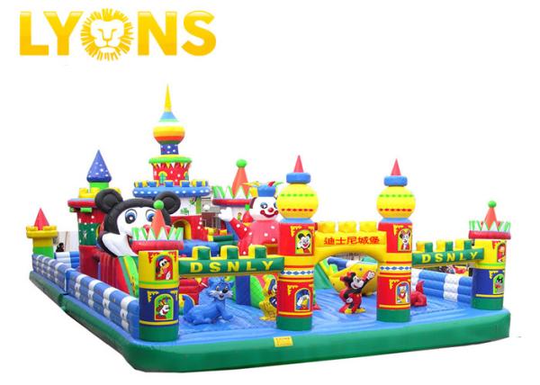 Buy cheap 0.55mm PVC Tarpaulin Inflatable Fun City Jumping Castle For Kids CE UL from wholesalers