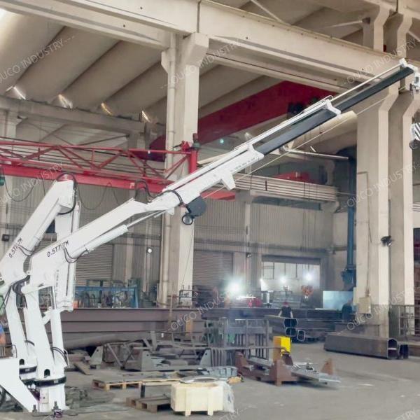 Buy cheap Innovative 0.5 Ton Provision Crane Knuckle And Telescopic Boom On Ship from wholesalers