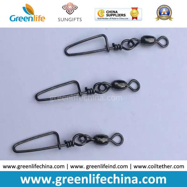 Standard Black Rolling Swivel with Good Quality Snap Carp Fishing Swivel