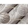 Buy cheap Eco - Friendly Silver Vinyl Removable Wallpaper With Floral And Leaf Pattern , 0.53*10M from wholesalers