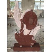 Buy cheap Decorative Carving Red Granite Tombstones , European Style​ Granite Cemetery product
