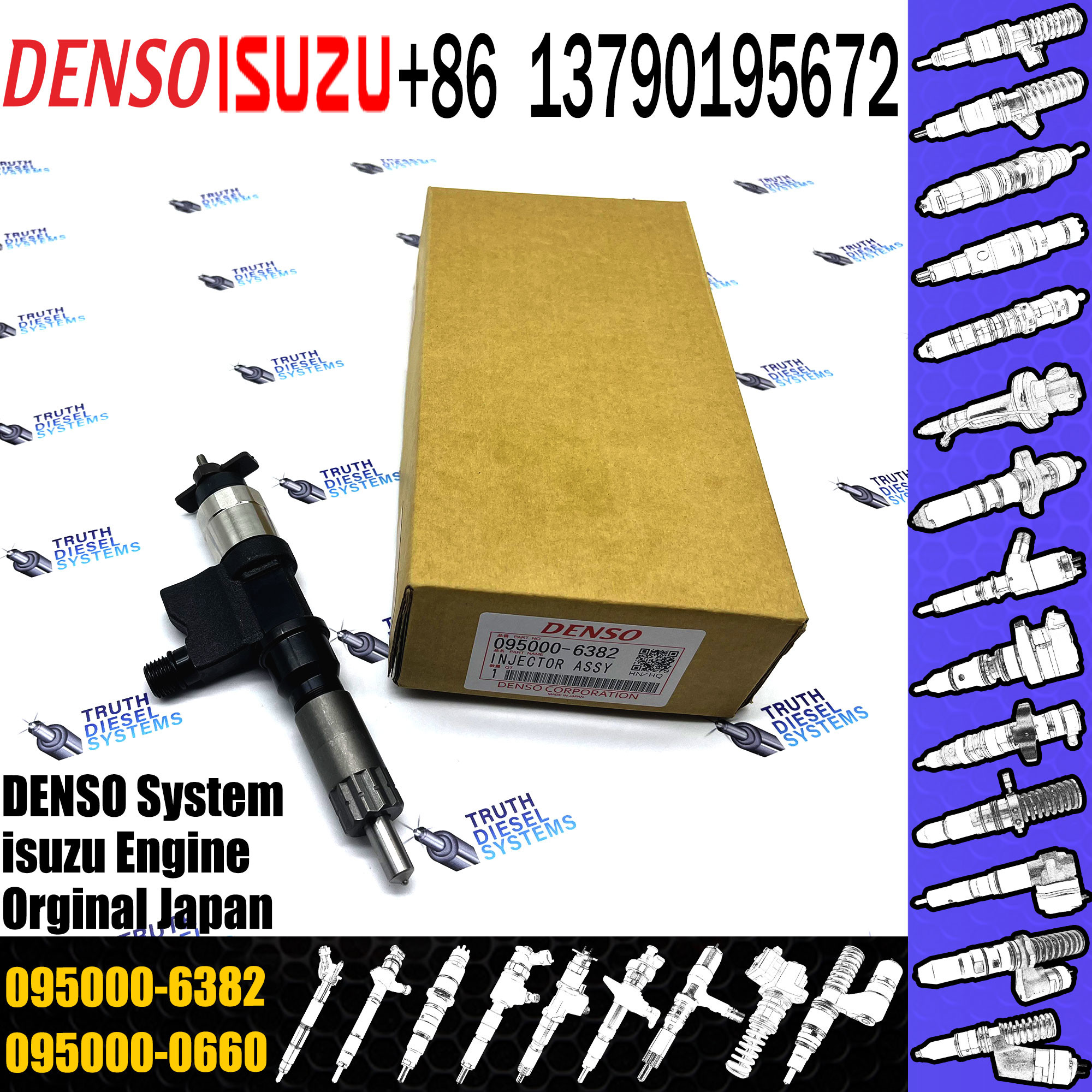 Fuel Injector 8976097902 8-97609790-2 095000-6382 for 4KH1 Engine Parts
