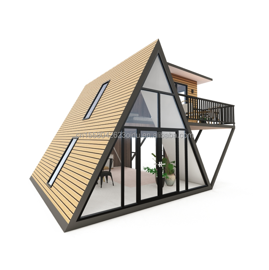 Portable Tiny Home Prefab Houses with Steel Frame Galvanized Steel Bending 180g and 50/75/100mm Wave Sandwich Panel Walls