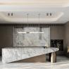 Buy cheap Customized Modern Gray Wood Grain Kitchen Cabinet High Quality 3D Automatic Smart PVC Design MDF Carcase Glass Door from wholesalers