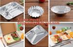 Two Compartments Disposable Aluminum Foil Containers for Takeaway Food Packaging