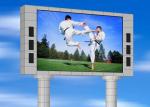 SMD3535 outdoor Led Message Board , P10mm Waterproof Led Curtain Video Wall