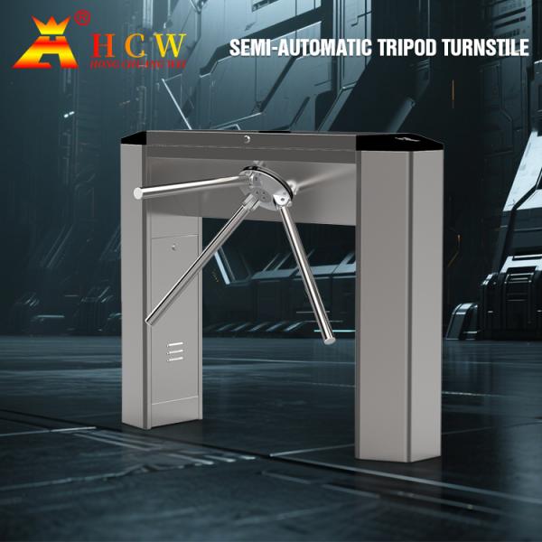 Buy cheap HCW 240V Bridge Type Tripod Turnstile Gate 304 Stainless Steel For Train Station from wholesalers