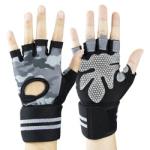 Nylon Fingerless Weight Lifting Gloves Fitness Workout Tools 150g