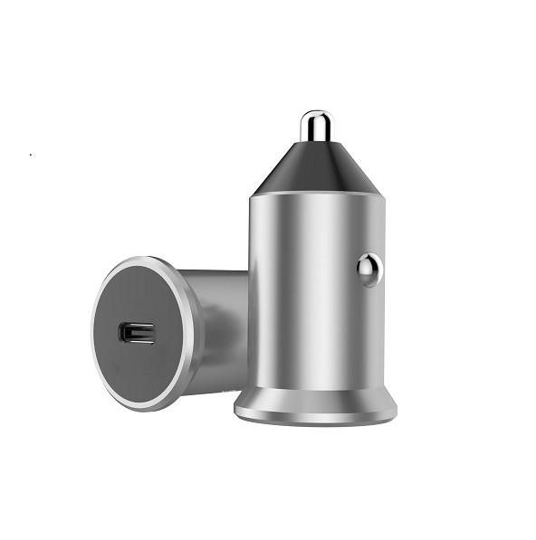 Buy cheap Single Port Aluminium Alloy PD FCC ROHS 9V2A 18W USB C Car Charger from wholesalers