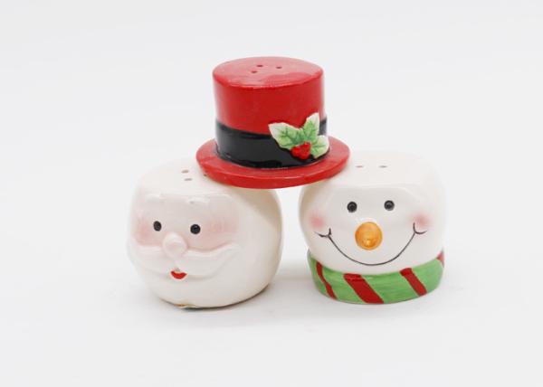Ceramic Hand Painted Christmas Salt And Pepper Sets For Holiday Kitchen