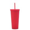 Buy cheap 22 Ounces Colorful Iced Coffee Travel Mug With Straw Personalized Plastic Tumblers For Parties Birthdays Leak Proof Splash Proof And Easy To Clean from wholesalers