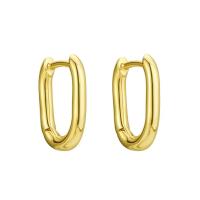 Buy cheap Unisex Oval Gold Finish Earrings Gold Plated Earrings For Women Sensitive Ears product