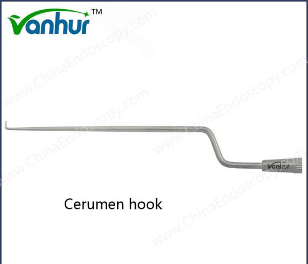 Buy cheap Adults Curved Cerumen Hook / Ear Wax Hook ISO13485 Otoscopy Instruments from wholesalers