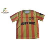 Buy cheap O Neck Breathable Custom Printed T Shirts For Sports Wear Spandex Uniform product
