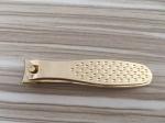 Brushed Stainless Steel Gold Plated Nail Clipper
