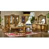 Buy cheap Wooden Carved Flower 6 Seater Dining Table And Chairs ISO14001 European Antique from wholesalers