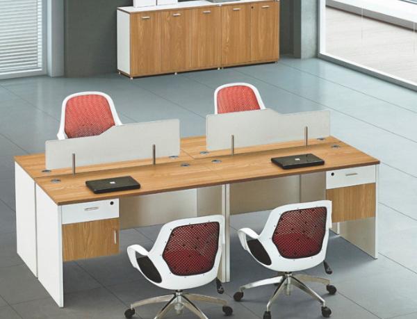 Buy cheap modern 4 seats office workstation table furniture in warehouse in Foshan from wholesalers