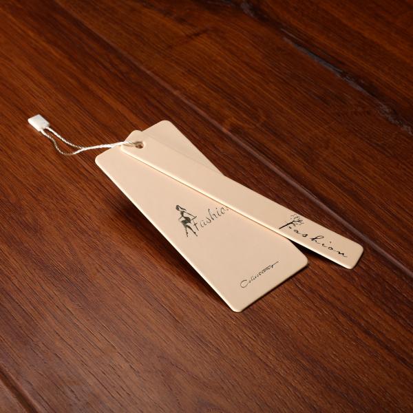 Buy cheap Own Logo Nordic Style Marble Gilded Coated Paper Clothing Tags OPP Bag Printing from wholesalers