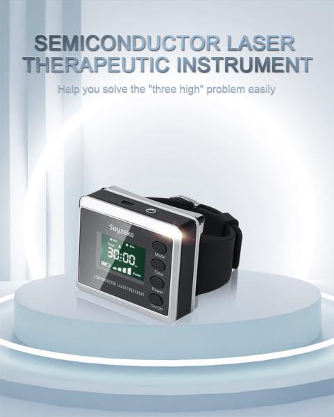 Buy cheap SSCH / Suyzeko Red Blue 450nm 660nm Laser Watch Diabetes Blood Viscosity Improving from wholesalers