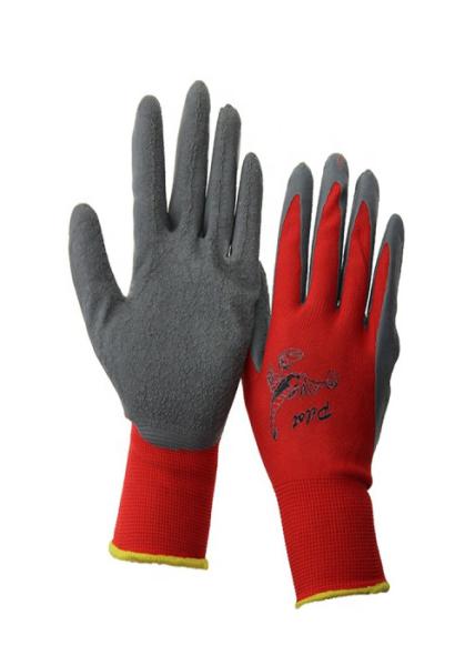 Buy cheap 13 Gauge Latex Coated Work Gloves Polyester Knitted Long Wrist Wrap from wholesalers