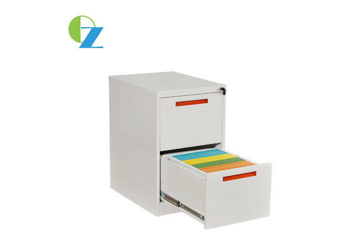 Modern 2 Drawer Steel File Cabinet Under Desk , office file storage cabinets