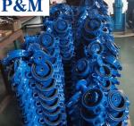DIN3354 cast iron wafer butterfly valve without pin