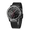Buy cheap Black Zinc Alloy Case Mens Quartz Watch Water Resistant For Young Men from wholesalers