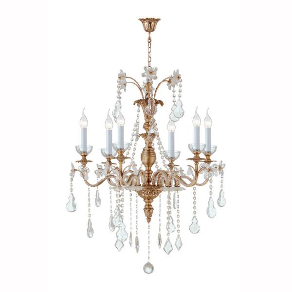 Buy cheap Copper Crystal chandelier lighting 6 Lights for Hallway Bedroom Lighting (WH-PC-13) from wholesalers