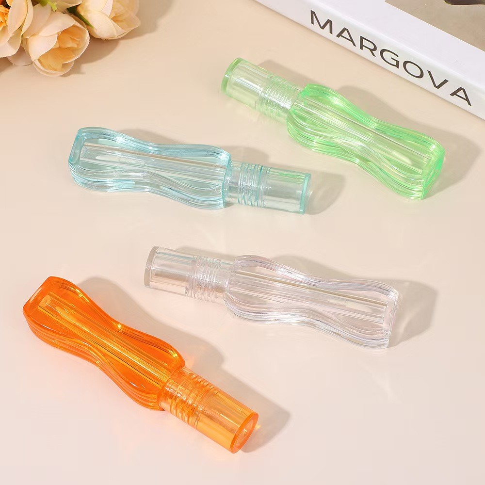 Colorful unique design small waist plastic lip glaze tube