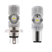 Buy cheap White 6500K Ba20d DRL Fog Light For Bike , 1200LM Motorcycle Headlight Bulbs product