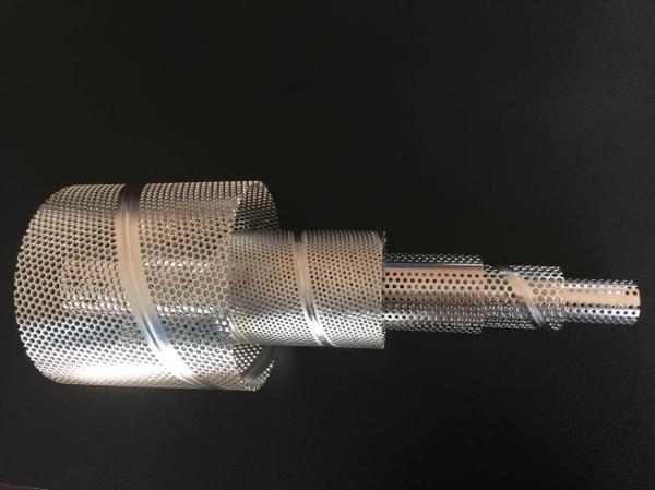 Buy cheap spiral welded center core perforated filter tube filter element frame 316 metal pipes from wholesalers