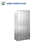 Flat Top Stainless Steel Furnishing Eight Door Cabinet With Lock