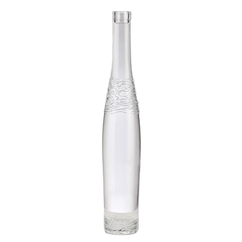 Clear 750ml Tequila Empty Wine Bottle with Lid and Hot Stamping Surface Handling Tesla