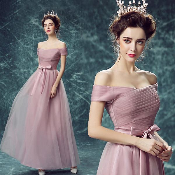 Buy cheap Pink Off The Shoulder Butterfly Sashes Crepe Gorgeous Evening Dress TSJY136 from wholesalers