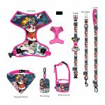 Custom Printed Pet Collar Leash Waterproof Dog Leash With Poop Bag Holder