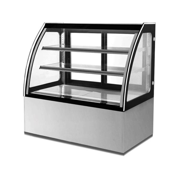 Buy cheap Front Curved Glass Display Fridge Cake Showcase Cooler For Coffee Shops from wholesalers