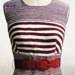 Stripe plain cotton designs office sexy woman korean fashion summer long dress